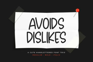 Avoids Dislikes Font for Editorial Design