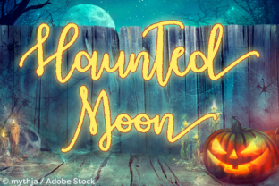 Haunted Moon Typeface: Spooky Elegance for Crafters