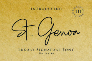 St. Genoa: A Luxurious Script Font